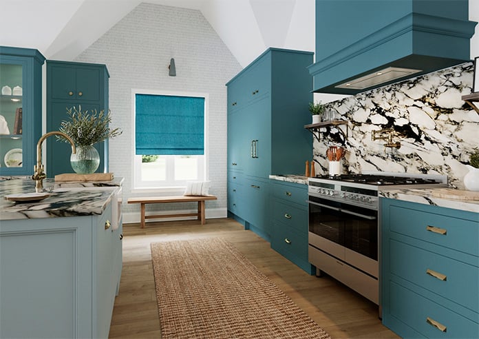 Kent, Peacock - Roman Blind - Image 7